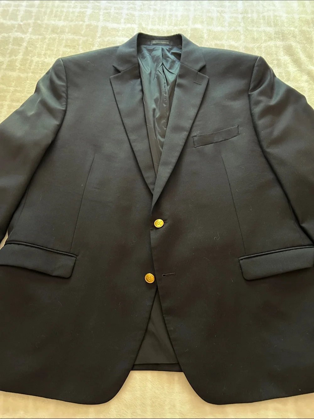 Lauren by Ralph Lauren Men's Classic Navy Blazer with Gold Buttons, 48R